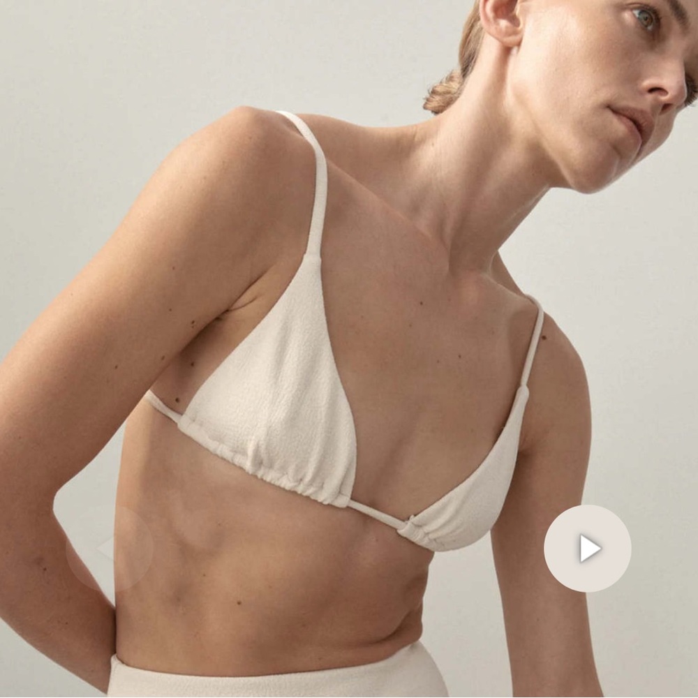 Ziah Cream Minimalist Crop Top with Adjustable Straps